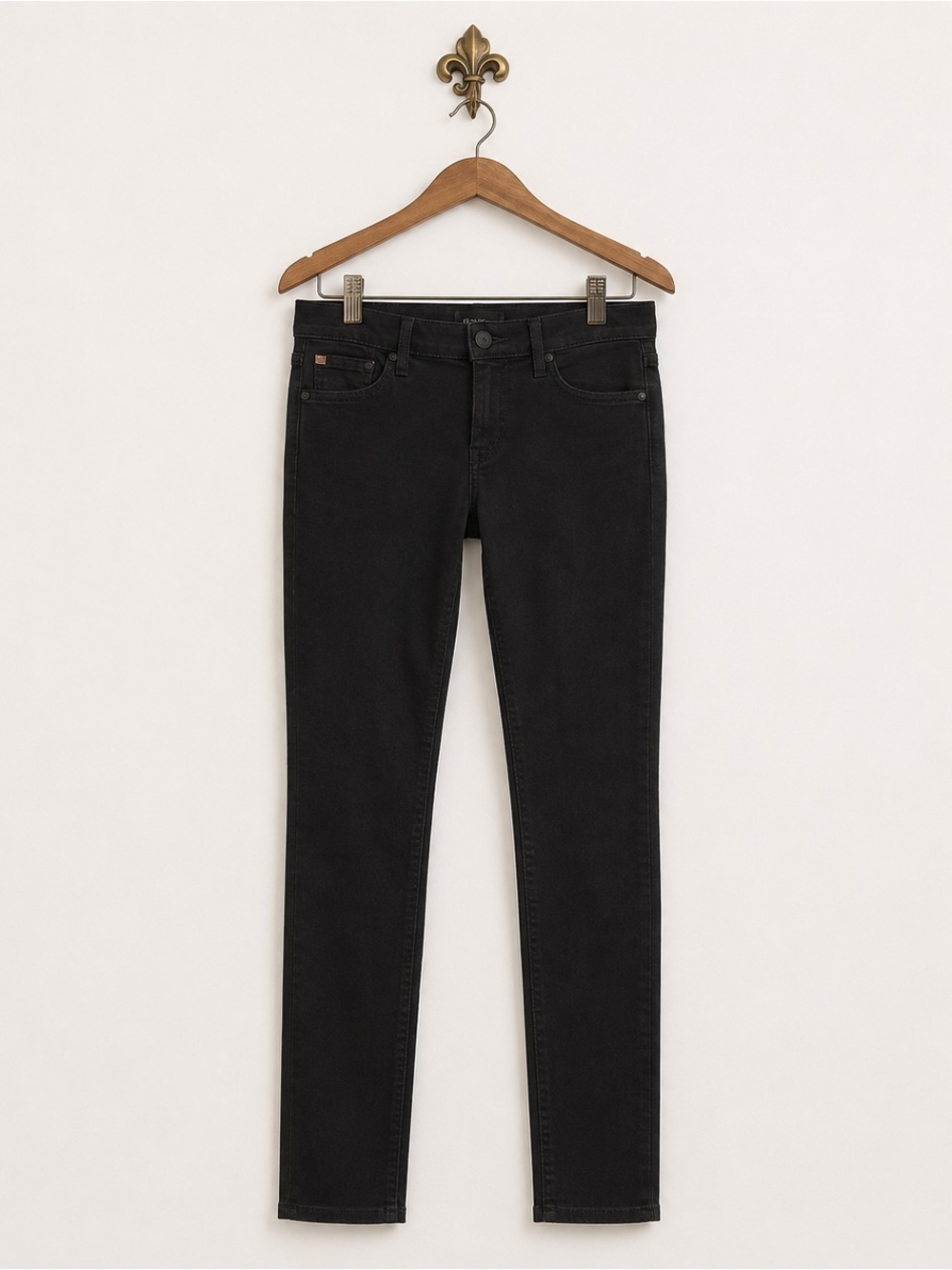 Hudson black Nico midrise super skinny stretch jeans 25